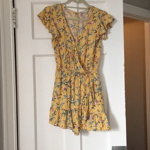 Yellow Floral Romper